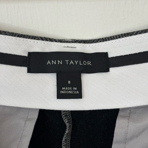 Ann Taylor Straight Leg Pants - Charcoal Gray Herringbone - Women's 8 - Picture 5 of 6